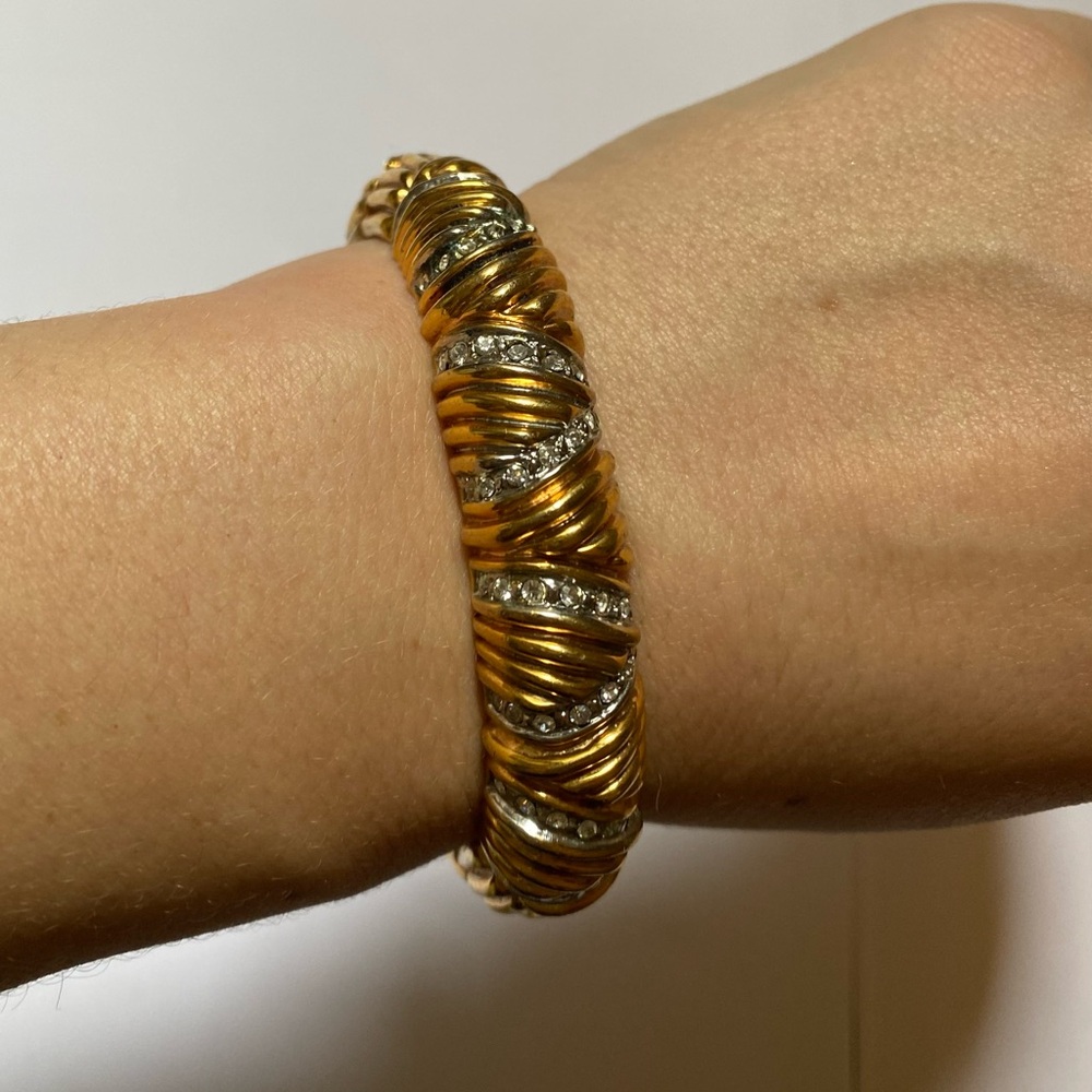Vintage gold and diamond bangle